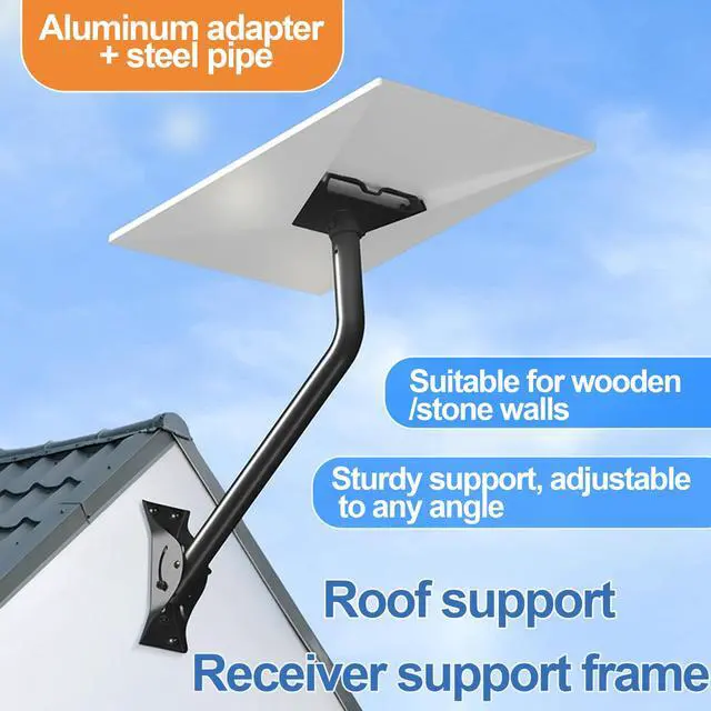 Alt view image 3 of 7 - Starlink Gen 4 Mount, 360° Adjustable Heavy-Duty Roof/Wall/Eave Bracket for Standard V3 V4 4X Dish, Weatherproof Aluminum Adapter Satellite Internet Mount