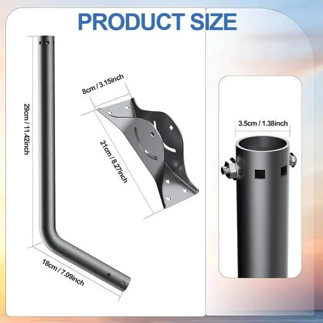 Alt view image 5 of 7 - Starlink Gen 4 Mount, 360° Adjustable Heavy-Duty Roof/Wall/Eave Bracket for Standard V3 V4 4X Dish, Weatherproof Aluminum Adapter Satellite Internet Mount