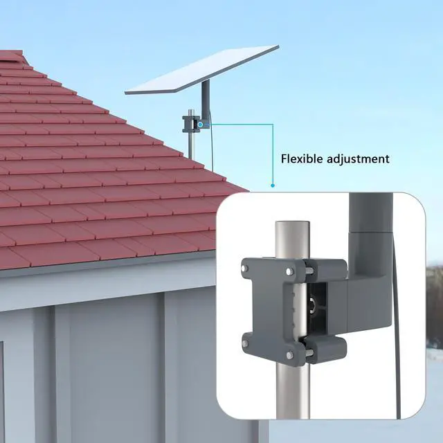 Alt view image 3 of 7 - Starlink RV Ladder Mount,Clamp Mount for Starlink Gen 3/Mini/Standard 4/4X with Installation Range 0.8-1.97 Pole Starlink V3 Mounting,Suitable RV/Ladder/Pole/Rack/Roof Outdoor Portable Bracket