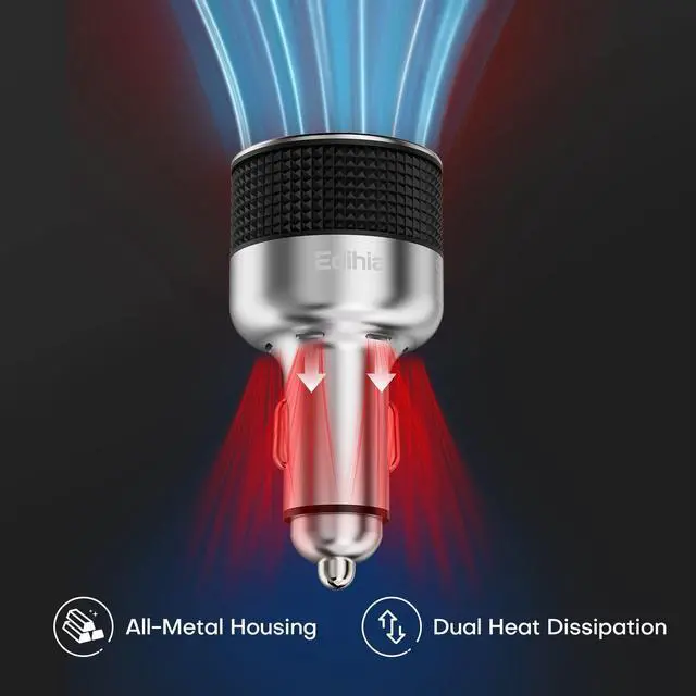 Alt view image 5 of 7 - Starlink Mini 12V/24V to 30V Car Adapter, 60W Cigarette Lighter | Digital voltage display, supports 16AWG 30M cable, all-metal body, ideal for RVs, boats, trucks and off-grid use.