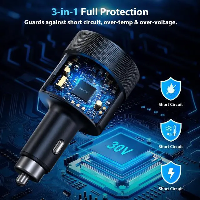 Alt view image 4 of 5 - Starlink Mini Car Adapter 12V-24V to 30V DC Step-Up Converter, No Reboot | Cigarette Lighter Adapter for Starlink Mini, LED Voltage Display & Power Switch, Supports 16AWG 30M Cable for RV Trailer Boat