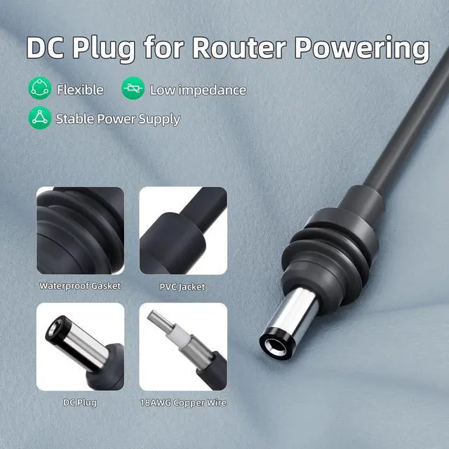 Alt view image 3 of 7 - Starlink Standard 4X Gen 3 Power Adapter 12V to 57V 4.5A Converter Supply | for Starlink Standard 4/4X/V3/REV 4 Router 12V (10-36V) Step-Up Adapter DC Male Plug Cable for RV Truck Trailer
