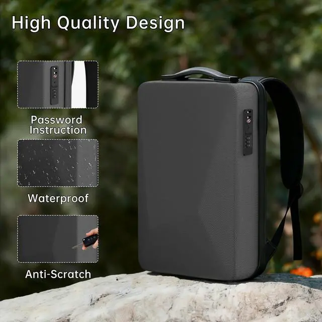 Alt view image 5 of 7 - Starlink Mini Backpack Protective Carrying Case Starlink Mini Bag for Power Cable & Battery Adapter Laptop Anti-theft with TSA Lock Waterproof Travel Accessories for Outdoor Camping
