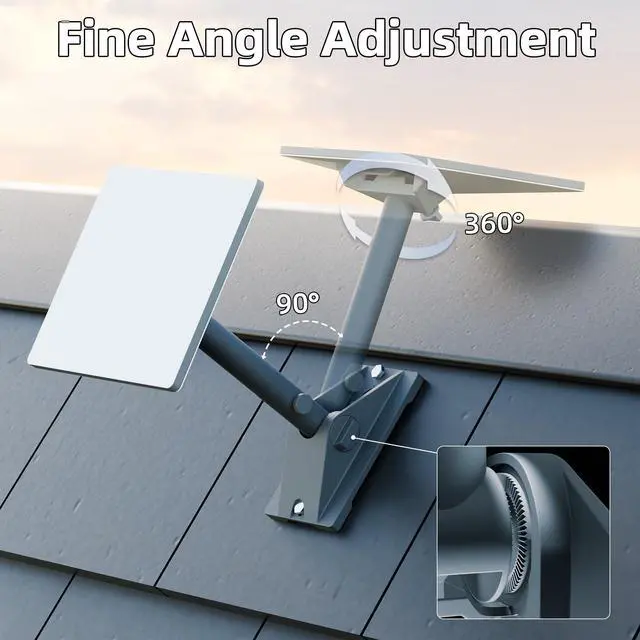 Alt view image 4 of 6 - Starlink Mini Roof Mount Adjustable Starink Mini Home Mount Heavy Duty Pole Mounting with Adjustable Tilt 90 for Better Signal