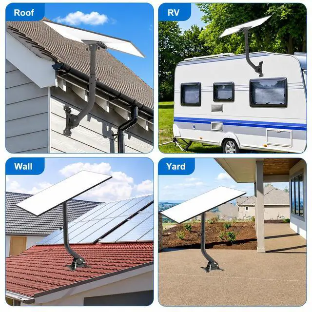 Alt view image 7 of 7 - Starlink Mount for Gen 3& Gen 4/4X, 360° Adjustable with Widened Base | Extendable Pole, Wall & Roof Mounting Kit Compatible with Standard V4/4X Starlink Pipe Adapter, Hardware for Concrete/Wood