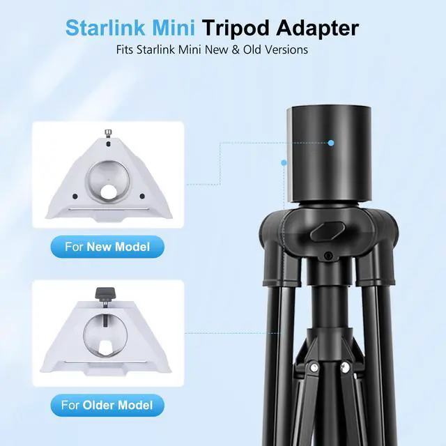 Alt view image 2 of 7 - for Starlink Mini Mount - Lightweight Tripod for Outdoor, Camping, and Roof Setup | Starlink Mini Accessories