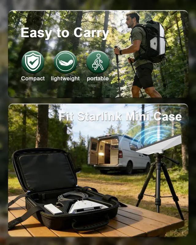 Alt view image 7 of 7 - Starlink Mini Pipe Adapter Kit with 1/4"-20 Tripod Mount Adapter, Replacement Mount Works for Starlink Mini, Fits Tripods, Camera Stands & Clamp Mounts, Portable Solution for RV, Camping & Outdoor