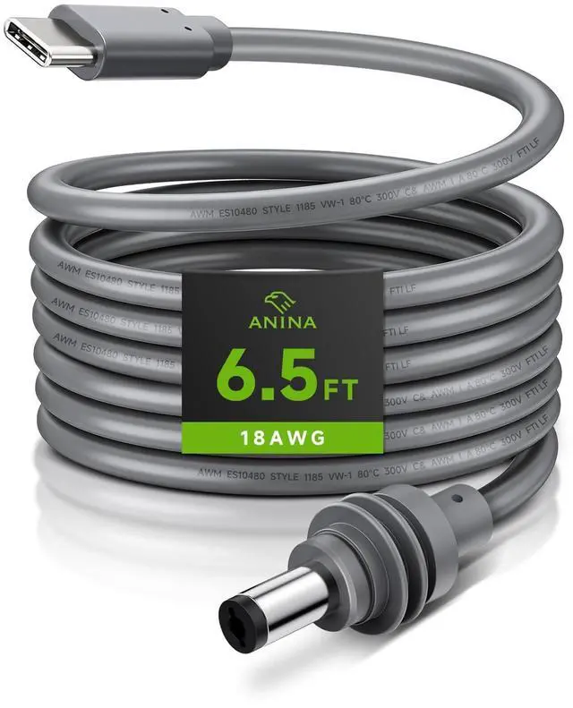 Main image of USB C to DC Power Cable for Starlink Mini (2M /6.5FT) | With Smart PD Chip, 100W+ Input Required, 18AWG, Type C to DC5521 Charging Cord, Stable Power Supply, for Outdoor Camping