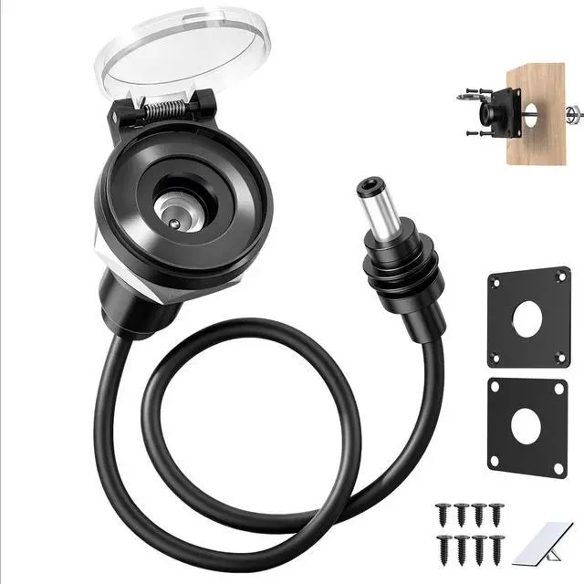 Main image of Starlink Mini Pass Through Kit for RV, Waterproof DC Power Port Mount with 5.5x2.1mm Connector, Heavy Duty Starlink Mini Accessories Compatible with Starlink Mini Battery Packs, Marine & Van Wall Plug
