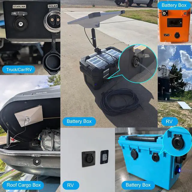 Alt view image 2 of 7 - Starlink Mini Pass Through Kit for RV, Waterproof DC Power Port Mount with 5.5x2.1mm Connector, Heavy Duty Starlink Mini Accessories Compatible with Starlink Mini Battery Packs, Marine & Van Wall Plug