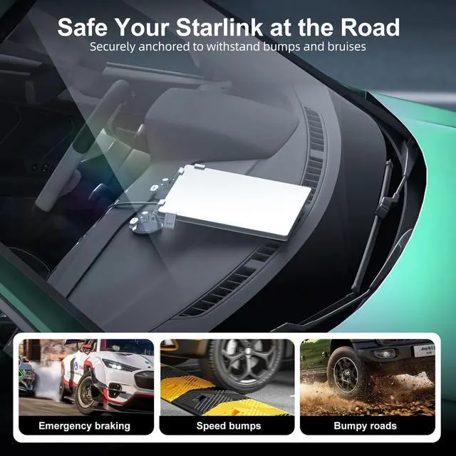 Alt view image 5 of 7 - for Starlink Mini Car Mount for Dashboard,for Starlink Mini Mounting Kit | Linkoostar Starlink Car Suction Cup Mount Accessories for Dashboard & Windshield Ensures Stable Satellite Signal Setup