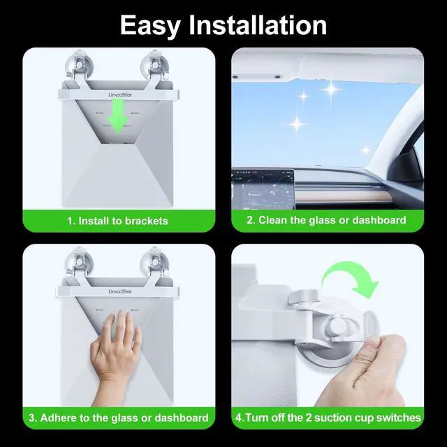 Alt view image 6 of 7 - for Starlink Mini Car Mount for Dashboard,for Starlink Mini Mounting Kit | Linkoostar Starlink Car Suction Cup Mount Accessories for Dashboard & Windshield Ensures Stable Satellite Signal Setup