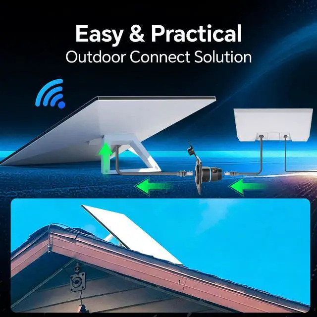 Alt view image 2 of 7 - Starlink Wall Pass Through, RJ45 CAT6 Ethernet Socket | Gen3 Standard 4/4X Compatible,All Aluminum, Waterproof, For RV Camper Boat Trailer, Female to Female Bulkhead Connector