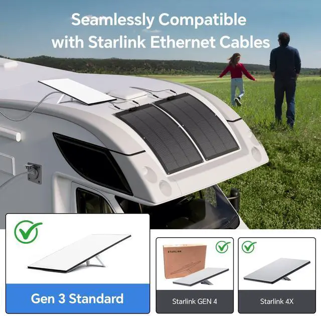 Alt view image 3 of 7 - Starlink Wall Pass Through, RJ45 CAT6 Ethernet Socket | Gen3 Standard 4/4X Compatible,All Aluminum, Waterproof, For RV Camper Boat Trailer, Female to Female Bulkhead Connector