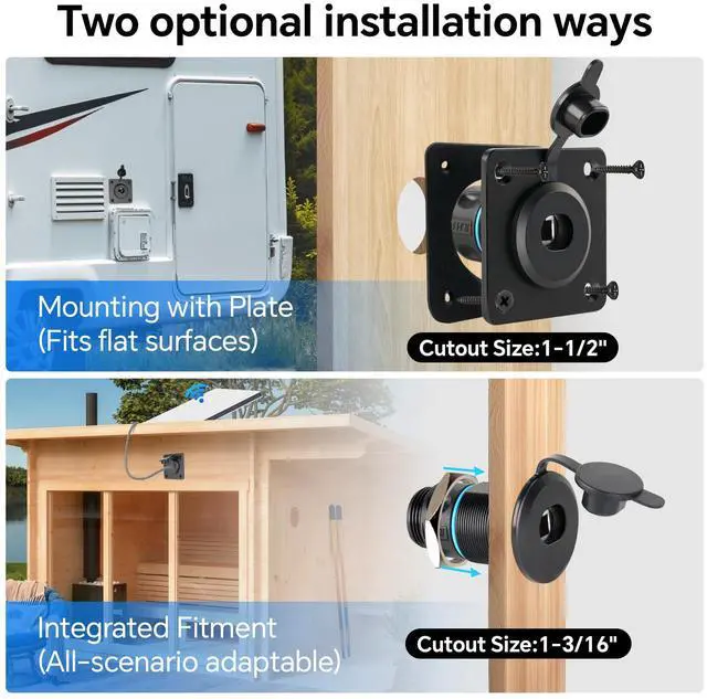 Alt view image 5 of 7 - Starlink Wall Pass Through, RJ45 CAT6 Ethernet Socket | Gen3 Standard 4/4X Compatible,All Aluminum, Waterproof, For RV Camper Boat Trailer, Female to Female Bulkhead Connector