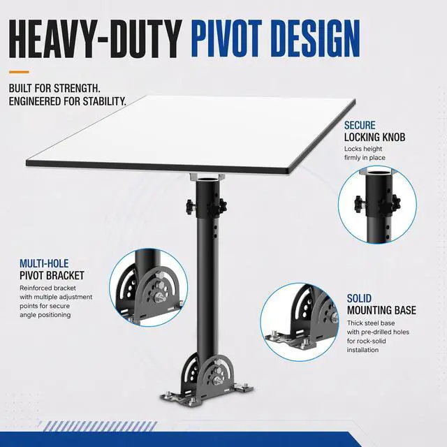 Alt view image 4 of 7 - Starlink Gen 3 Heavy Duty Pivot Roof Mount, Adjustable 160 Degree Tilt for Better Signal, Compatible with Starlink Gen 3 / Standard 4 / Standard 4X Dish
