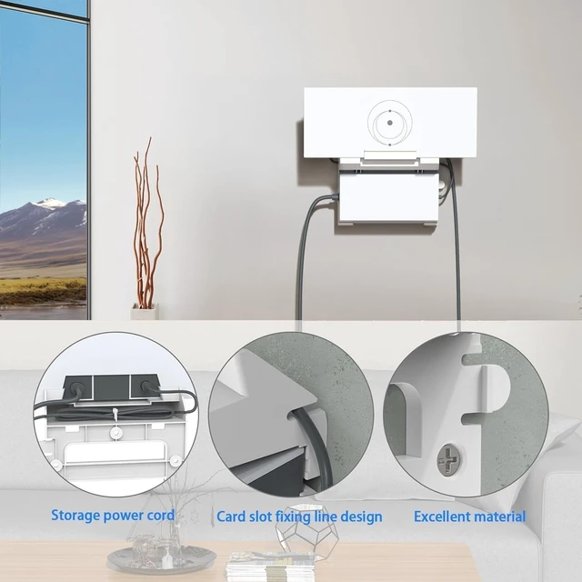 Alt view image 2 of 7 - Starlink Gen4 Router Wall Mount, 2in1 Modem Bracket for Starlink Router for Starlink Standard 4/4X/Gen 3 UTR32 Router & Power Supply, Space Saving ABS, Easy Install Home RV Office Boat