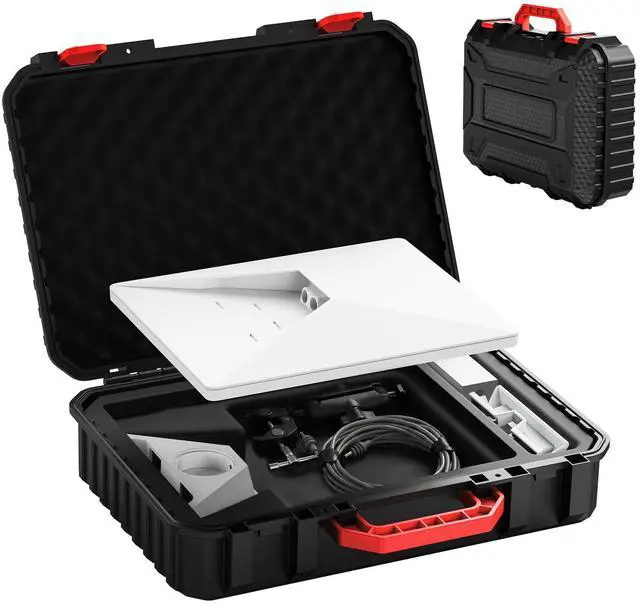 Main image of for Starlink Mini Case, Waterproof Hard Protective Travel Carrying Case Starlink Mini Accessories Shell for Power Adapter,DC Cable, Car Mount Portable Storage for RV, Camping (BLACK)
