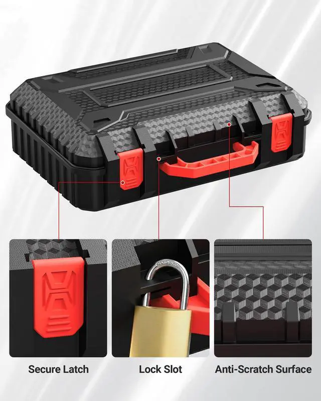 Alt view image 5 of 7 - for Starlink Mini Case, Waterproof Hard Protective Travel Carrying Case Starlink Mini Accessories Shell for Power Adapter,DC Cable, Car Mount Portable Storage for RV, Camping (BLACK)