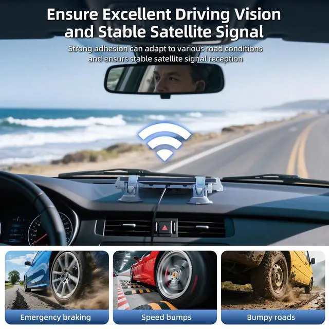 Alt view image 2 of 7 - for Starlink Mini Car Mount for Dashboard, Star-Link Mini Suction Cup Mount | Accessories for Dash & Windshield, Secure Mounting Kit for Most Vehicles and Ensures Stable Driving and Satellite Signal