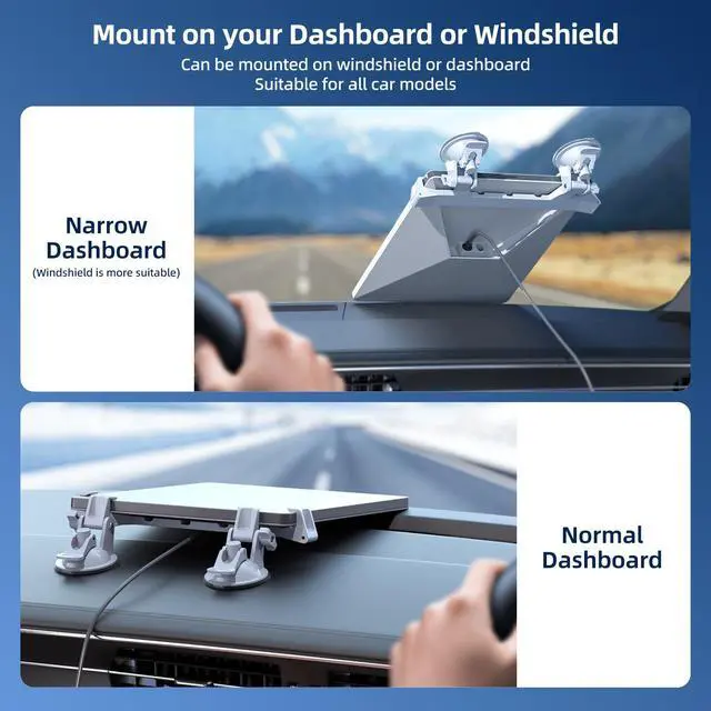 Alt view image 4 of 7 - for Starlink Mini Car Mount for Dashboard, Star-Link Mini Suction Cup Mount | Accessories for Dash & Windshield, Secure Mounting Kit for Most Vehicles and Ensures Stable Driving and Satellite Signal