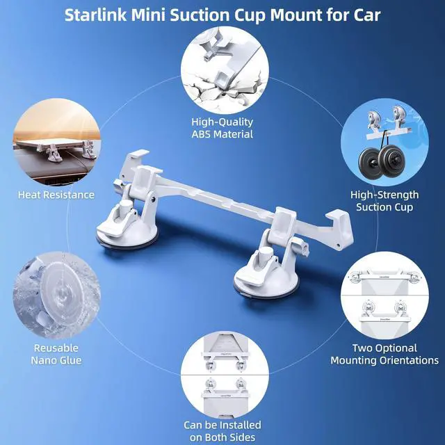 Alt view image 6 of 7 - for Starlink Mini Car Mount for Dashboard, Star-Link Mini Suction Cup Mount | Accessories for Dash & Windshield, Secure Mounting Kit for Most Vehicles and Ensures Stable Driving and Satellite Signal