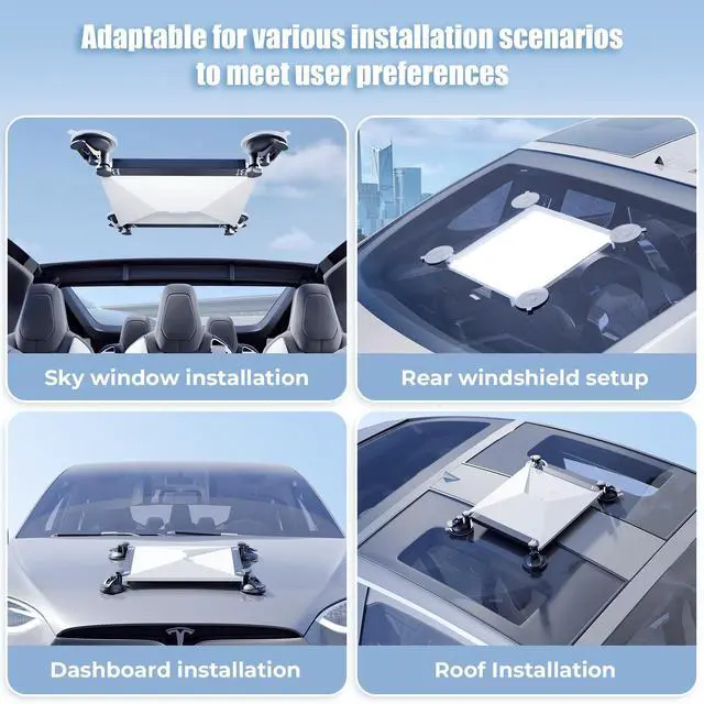Alt view image 6 of 7 - Starlink Mini Mount, Starlink Mini Suction Cup Mount for Car Windows & Sunroofs, Secure Mounting Kit with 2 Spare Cups & Anti-Slip Pad,All-Weather Stability for RVs, Trucks & Boats(Black)