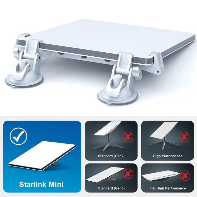 Alt view image 2 of 7 - for Starlink Mini Car Mount for Dashboard, Starlink Mini Dash Mount | Starlink Mini Suction Cup Mount for Dashboard & Windshield for Most Vehicles, Ensures Starlink Mini Stable Satellite Signal