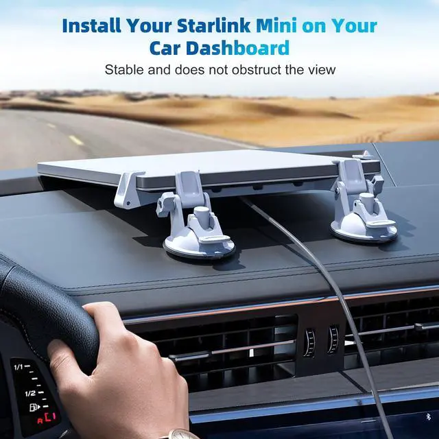 Alt view image 3 of 7 - for Starlink Mini Car Mount for Dashboard, Starlink Mini Dash Mount | Starlink Mini Suction Cup Mount for Dashboard & Windshield for Most Vehicles, Ensures Starlink Mini Stable Satellite Signal
