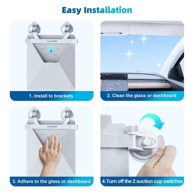 Alt view image 6 of 7 - for Starlink Mini Car Mount for Dashboard, Starlink Mini Dash Mount | Starlink Mini Suction Cup Mount for Dashboard & Windshield for Most Vehicles, Ensures Starlink Mini Stable Satellite Signal