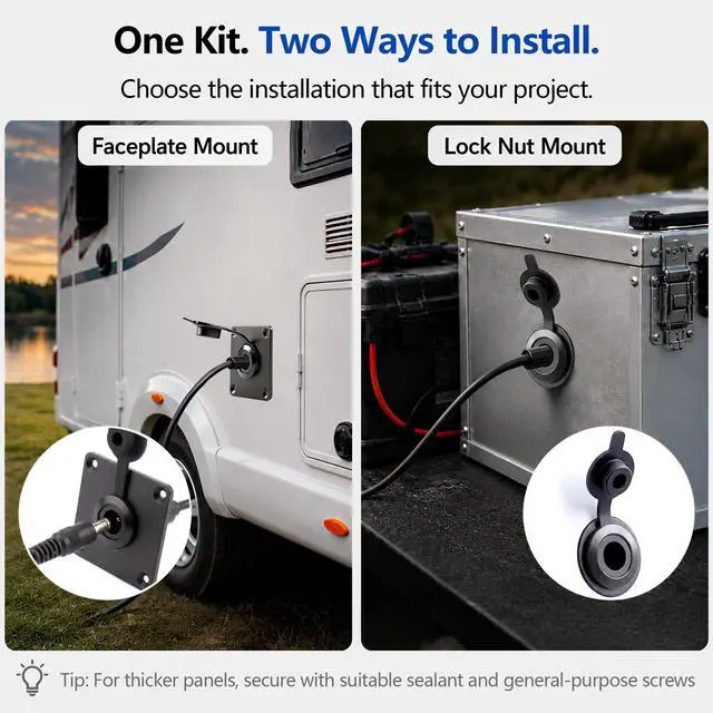 Alt view image 5 of 7 - Starlink Mini Wall Pass Through Kit for RV Cable Entry | Clean installation, IP67 weatherproof, secure connection, premium aluminum components, off-grid ready