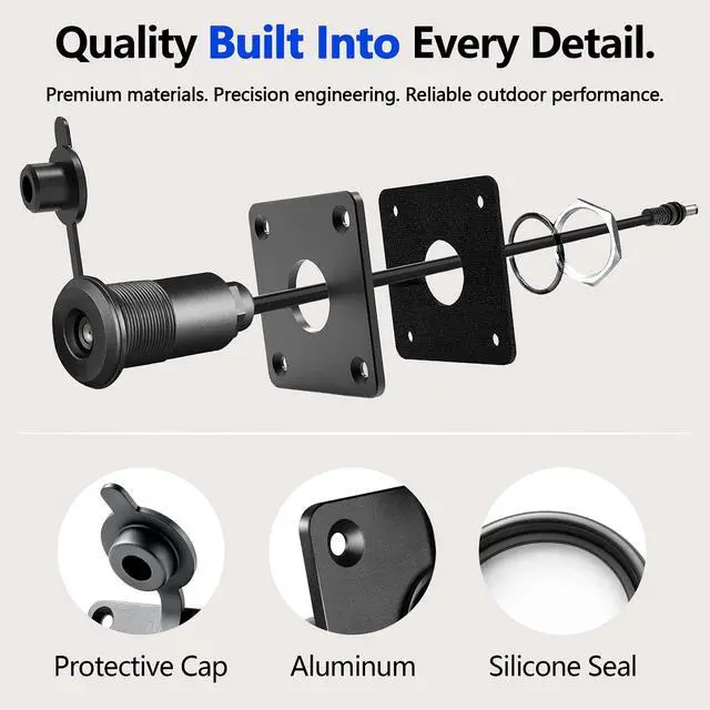 Alt view image 4 of 7 - Starlink Mini Wall Pass Through Kit for RV Cable Entry | Clean installation, IP67 weatherproof, secure connection, premium aluminum components, off-grid ready
