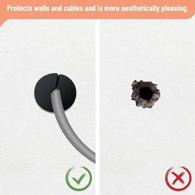 Alt view image 2 of 7 - Cable Grommet Routing Kit for Starlink for 3/4 inch Wall Hole, Starlink Accessories, Silicone Cable Wall Pass, Starlink Anti-Slip Wall Grommets for Cables (3/4 inch) 2 Pcs
