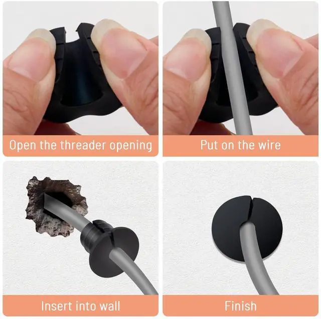 Alt view image 3 of 7 - Cable Grommet Routing Kit for Starlink for 3/4 inch Wall Hole, Starlink Accessories, Silicone Cable Wall Pass, Starlink Anti-Slip Wall Grommets for Cables (3/4 inch) 2 Pcs