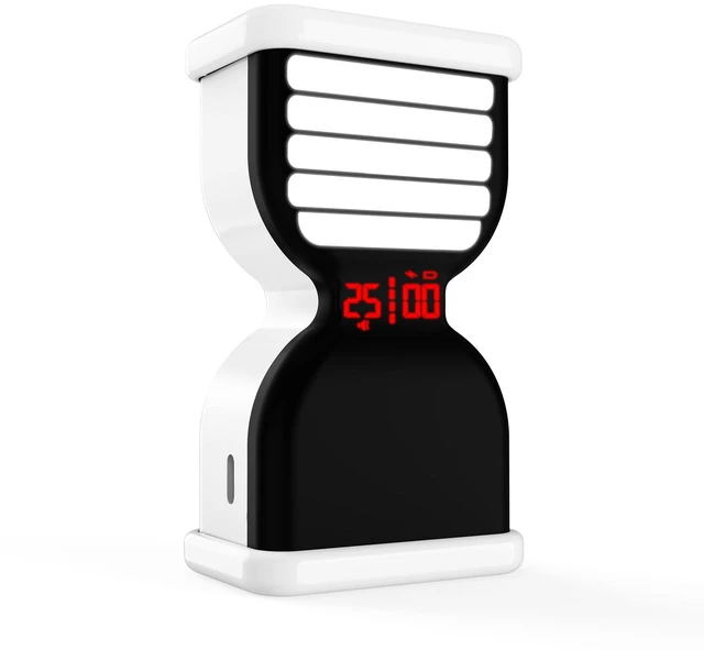 Main image of Digital Hourglass Timer for Productivity, Visual Countdown with Flight Flow | 5/25Min Preset, Custom Countdown, On/Off, Rechargeable, Silent, Desk Flip Hourglass Timer for ADHD Gift Study, Work,