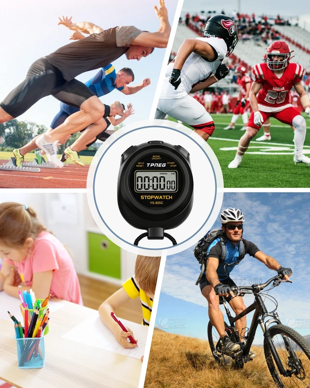 Alt view image 6 of 6 - Simple Stopwatch Timer - Easy to Use, Set Up, Read, and Carry - Large Display - On/Off, AAA Battery, No Hourly Beep - Ideal for Kids, Track and Field, Sports, Classroom - Stopwatches for Coaches