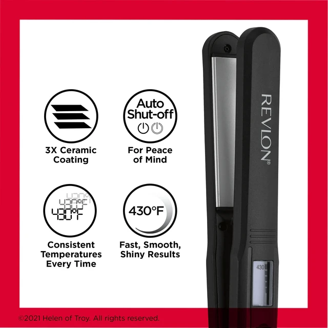 Alt view image 5 of 6 - Perfect Heat Triple Ceramic Flat Iron, 1" Plates | 3X Ceramic Coated for Reduced Damage, Fast Styling, Consistent Heat, For Fast, Smooth, Shiny Results