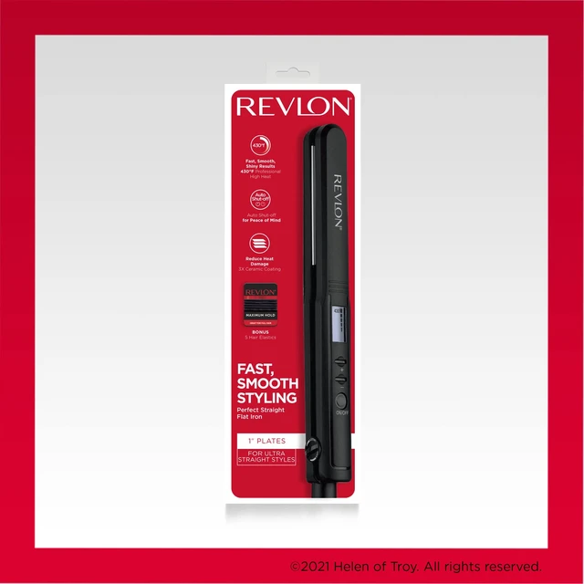 Alt view image 6 of 6 - Perfect Heat Triple Ceramic Flat Iron, 1" Plates | 3X Ceramic Coated for Reduced Damage, Fast Styling, Consistent Heat, For Fast, Smooth, Shiny Results