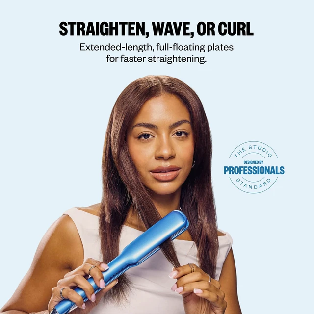 Alt view image 2 of 7 - The Ultra Sleek Flat Iron, Nano Titanium, 1.5" | Flat iron hair straightener with ceramic heater, 5 digital heat settings, LED display, and 9-ft cord for flexible styling