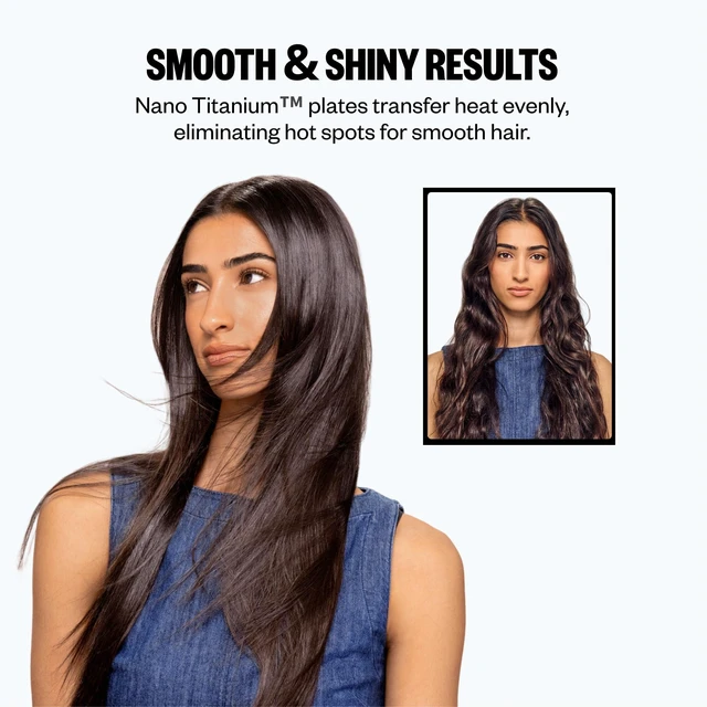 Alt view image 3 of 7 - The Ultra Sleek Flat Iron, Nano Titanium, 1.5" | Flat iron hair straightener with ceramic heater, 5 digital heat settings, LED display, and 9-ft cord for flexible styling