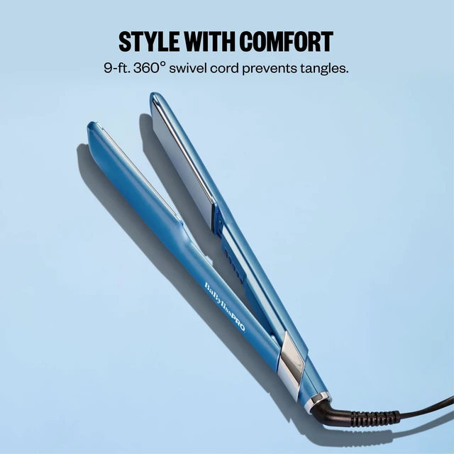Alt view image 6 of 7 - The Ultra Sleek Flat Iron, Nano Titanium, 1.5" | Flat iron hair straightener with ceramic heater, 5 digital heat settings, LED display, and 9-ft cord for flexible styling