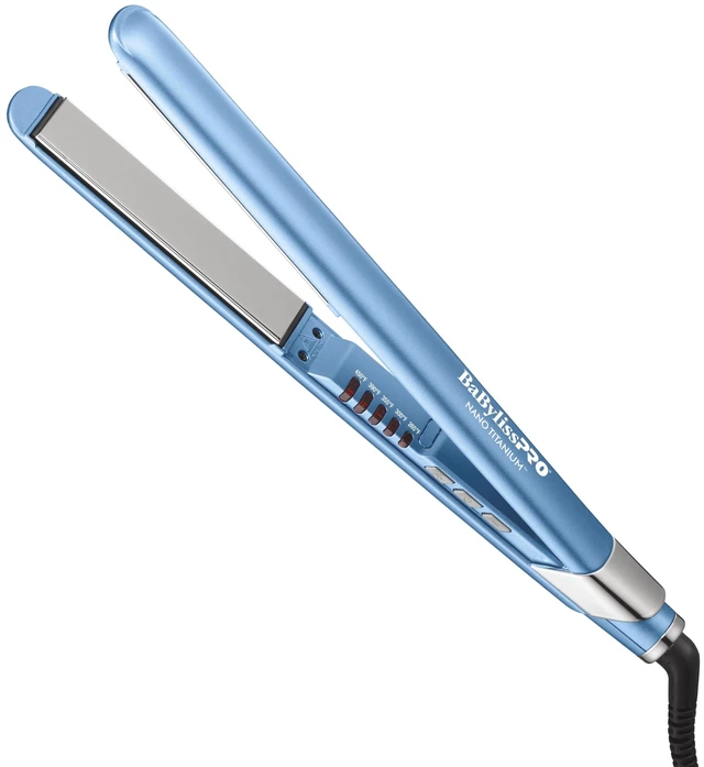 Main image of The Ultra Sleek Flat Iron, Nano Titanium, Extended Plates, 1" | Flat iron hair straightener with ceramic heater, 5 digital heat settings, LED display, and 9-ft cord for flexible styling
