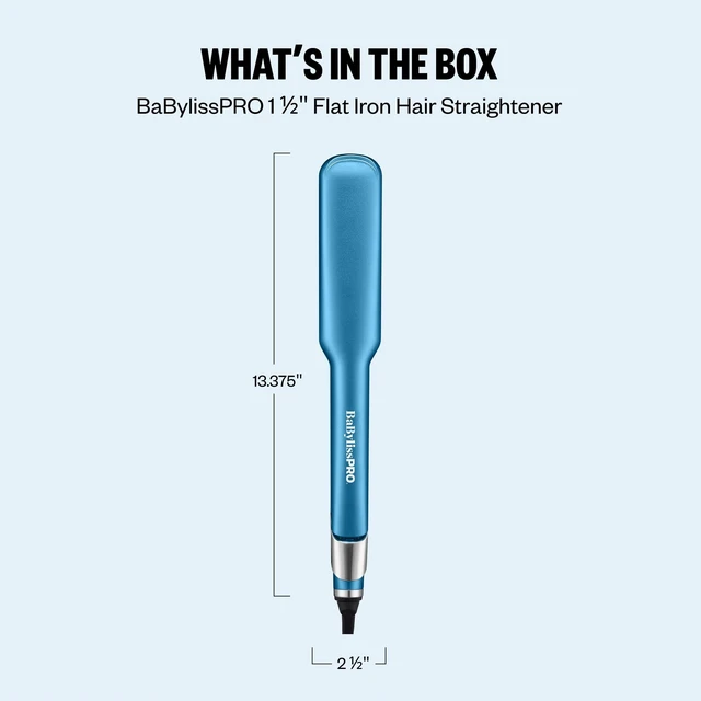 Alt view image 7 of 7 - The Ultra Sleek Flat Iron, Nano Titanium, 1.5" | Flat iron hair straightener with ceramic heater, 5 digital heat settings, LED display, and 9-ft cord for flexible styling