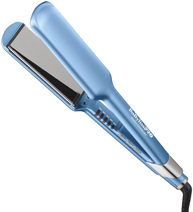 Main image of The Ultra Sleek Flat Iron, Nano Titanium, Extended Plates, 2" | Flat iron hair straightener with ceramic heater, 5 digital heat settings, LED display, and 9-ft cord for flexible styling