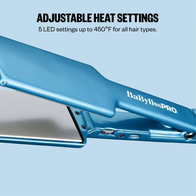 Alt view image 4 of 7 - The Ultra Sleek Flat Iron, Nano Titanium, Extended Plates, 2" | Flat iron hair straightener with ceramic heater, 5 digital heat settings, LED display, and 9-ft cord for flexible styling