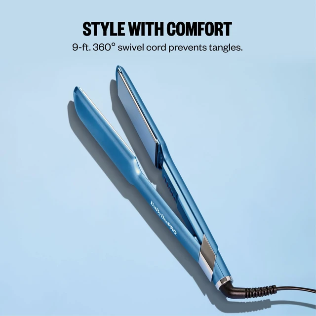 Alt view image 6 of 7 - The Ultra Sleek Flat Iron, Nano Titanium, Extended Plates, 2" | Flat iron hair straightener with ceramic heater, 5 digital heat settings, LED display, and 9-ft cord for flexible styling