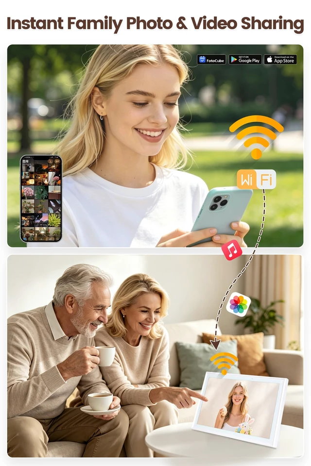Alt view image 6 of 7 - 10.1" Digital Calendar, No Subscription, Compact Family Planner | Compact HD Touchscreen Calendar with Chore Tracking, Meal Planning, Family Sync and Digital Photo Frame for Small Spaces