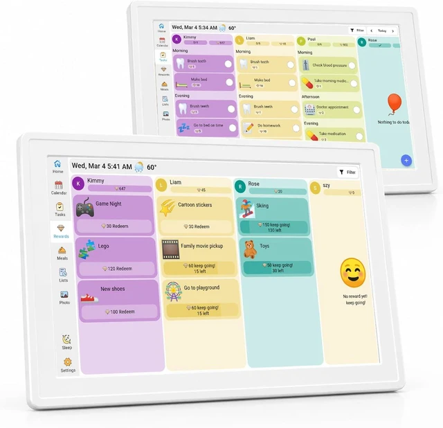 Main image of 10.1" Smart Digital Calendar Touchscreen Electronic Family Calendar | Interactive family planner, kids chore chart, cloud auto-sync to-do lists, weekly meal prep, fridge schedules, daily habits