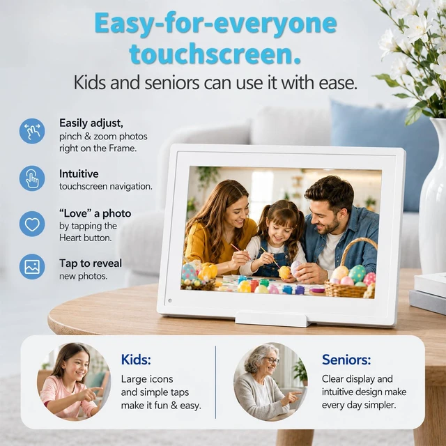 Alt view image 3 of 7 - 10.1" Digital Calendar Electronic Calendar for Busy Families - HD Touchscreen Chore Chart Star Rewards Meal Planner, Auto Sync Third-Party Cal, No Subscription, Digital Picture Frame, Gift for Mom Dad
