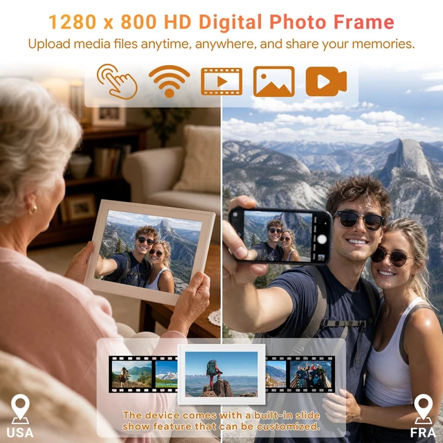 Alt view image 7 of 7 - Smart Digital Calendar No Subscription 10.1" Touch Screen | FamilyPlanner Desk Organizer with Chore Chart & Star Rewards, Meal Plan, Photo Frame & Art Display, Wall/Desk Mount